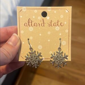 Altar'd State Silver Snowflake Earrings